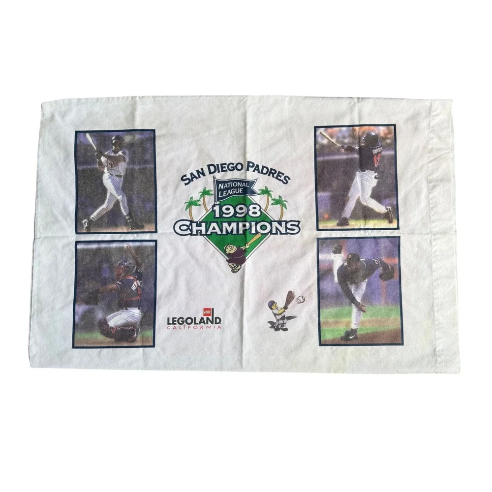 VTG San Diego Padres 1998 National‎ League Champions Pillowcase MLB Baseball